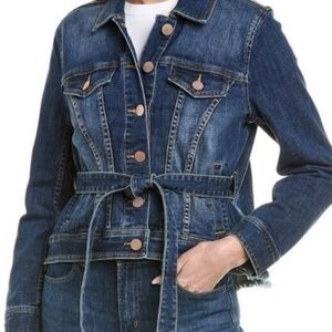 CABI DYLAN TIE JEAN JACKET MEDIUM